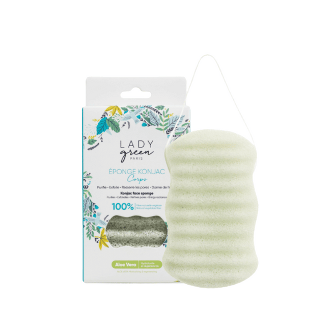 Éponge Konjac Corps | Aloe Vera - Nuoo