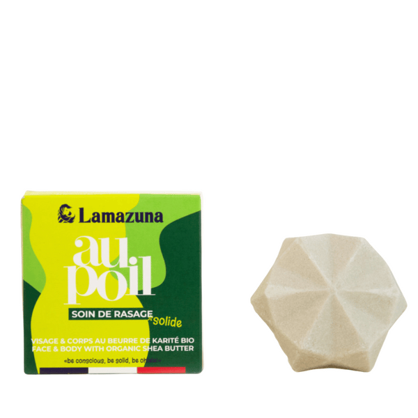 Lamazuna -- Pain de rasage beurre de karité thé vert citron - 55 ml main image 1