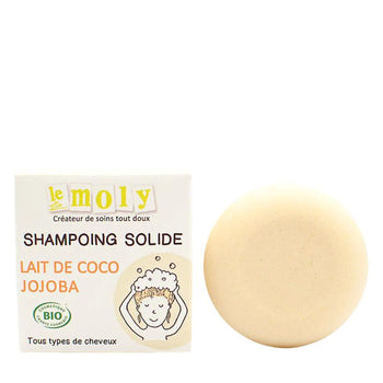 Le Moly - Shampoing Solide Jojoba Lait de Coco - Shampoings bio - Vegan - Made in France