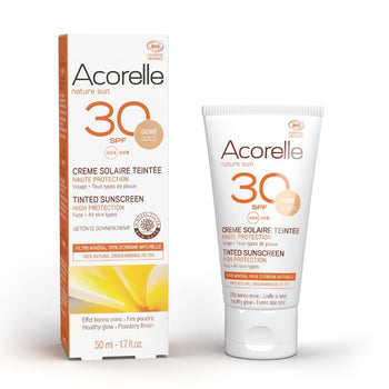 Acorelle - Crème solaire teintée doré SPF 30 - Crèmes solaires - Nuoo