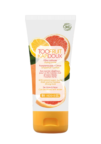Toofruit - Cheveux enfant - Kapidoux pâte coiffante pamplemousse citron