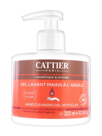 Cattier - Gels lavants mains - Gel Lavant Mains à l'argile - Pêche blanche et Mirabelle