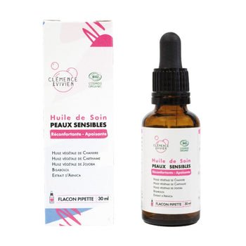 Clémence et Vivien - Huile de Soin peaux sensibles - Huile Visage bio