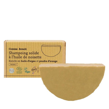 Comme Avant - Shampoing Solide enrichit en huile d'argan - Shampoings solides - Zéro déchet - Vegan - BIo