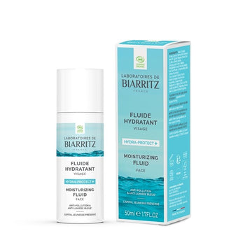 Laboratoires de Biarritz - HYDRA PROTECT+ - Fluide Hydratant Visage - Crèmes de soins