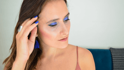 maquillage bleu Peppermint beauty