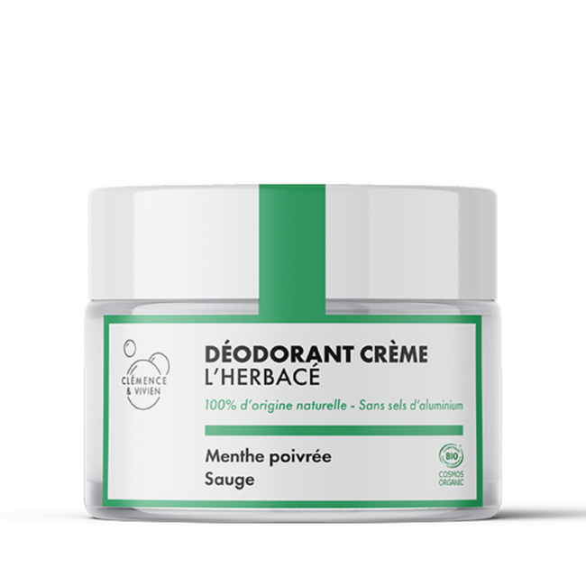 Déodorant Crème l'Herbacé - Menthe poivrée + Sauge - Nuoo