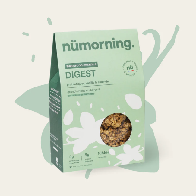 Superfood Granola DIGEST - Vanille + amande + pré & probiotiques - Nuoo