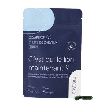 Epycure - Complexe Chute de Cheveux Hommes - Compléments alimentaires Cheveux - Hommes - Vegan - Made in France