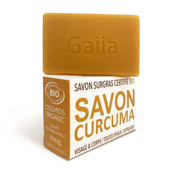 Gaiia - Savons Surgras Curcuma - Savons solides - Bio - Made in France