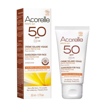 Acorelle - Crème solaire visage SPF 50 - Crèmes solaires - Nuoo