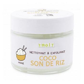 Nettoyant et exfoliant visage / Coco Son de Riz- Le Moly - Gels Nettoyants - Exfoliants naturels