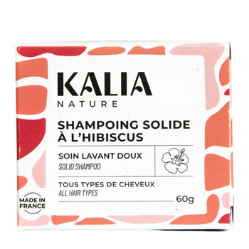 Kalia Nature - Shampoing Solide à l'Hibiscus - Shampoings solides - Vegan - Made in France 